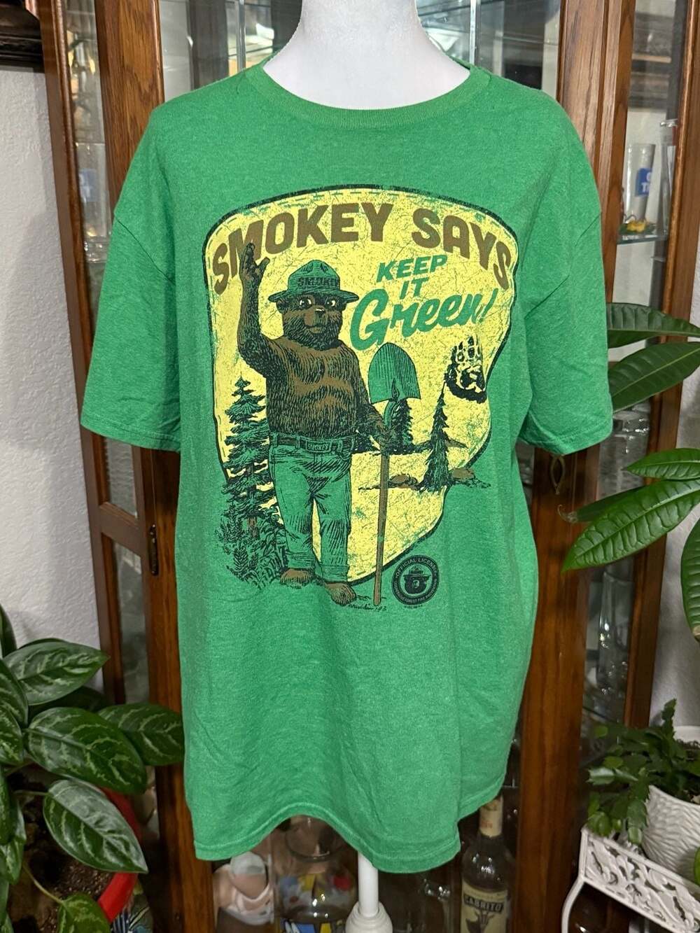Vintage Smokey the Bear 'Smokey Says Keep It Green' Graphic T-Shirt